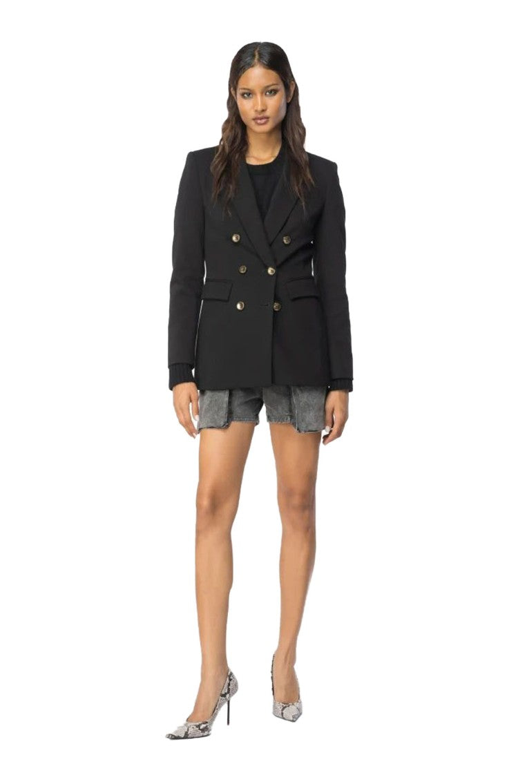 Pinko Black Double-Breasted Blazer
