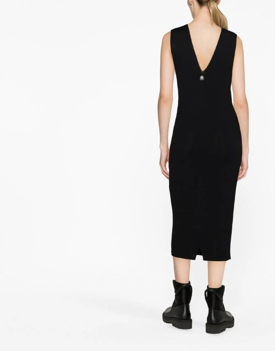 Moncler Knit Logo Midi Dress