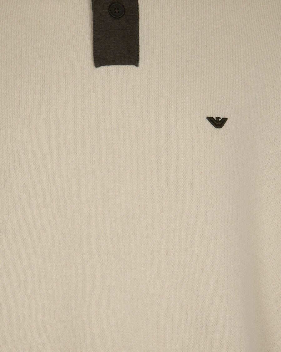 Emporio Armani Colorblock Polo Collar Sweater