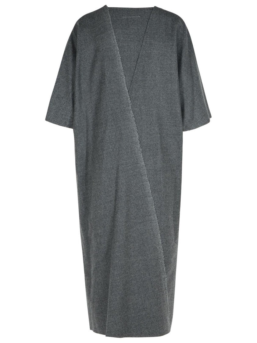 Mm6 By Maison Margiela Grey Virgin Wool Dress