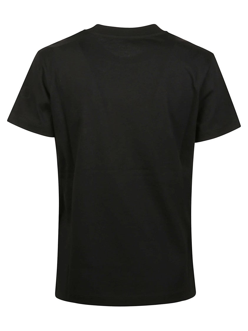 Moncler Black Embroidered Cotton T-Shirt