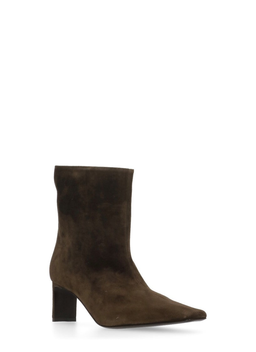 Khaite Brown Suede Leather Boots