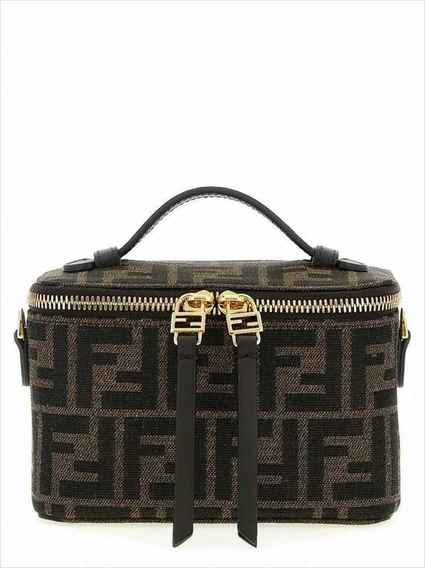Fendi Compact Jacquard Monogram Shoulder Bag