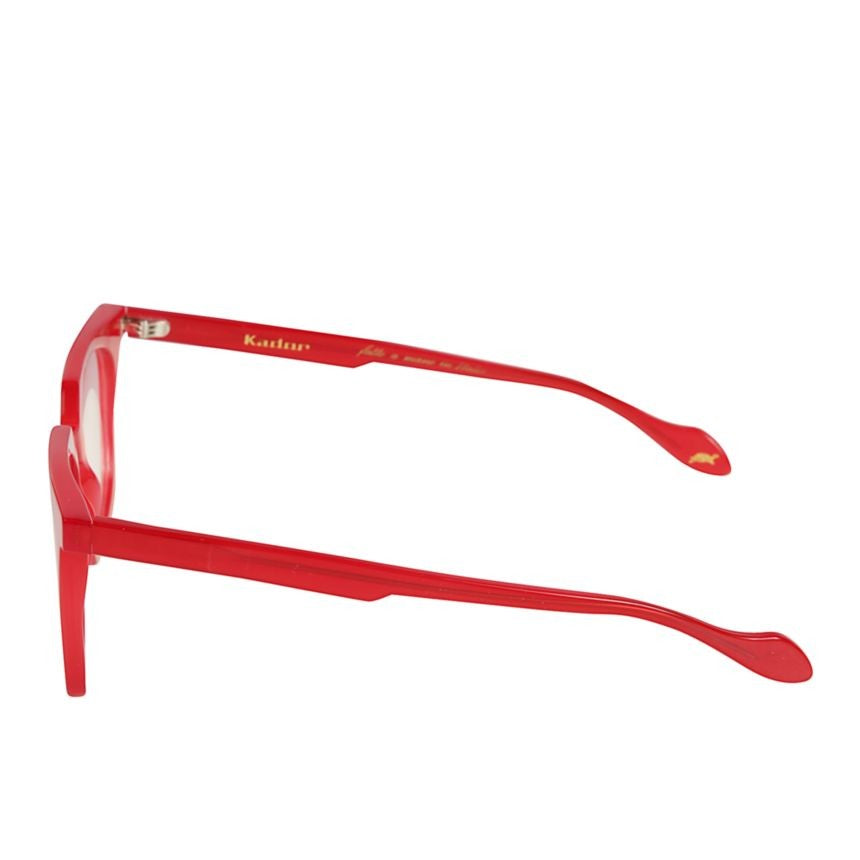 Kador Maya Light Bold Red Square-Frame Eyeglasses With Glossy Finish