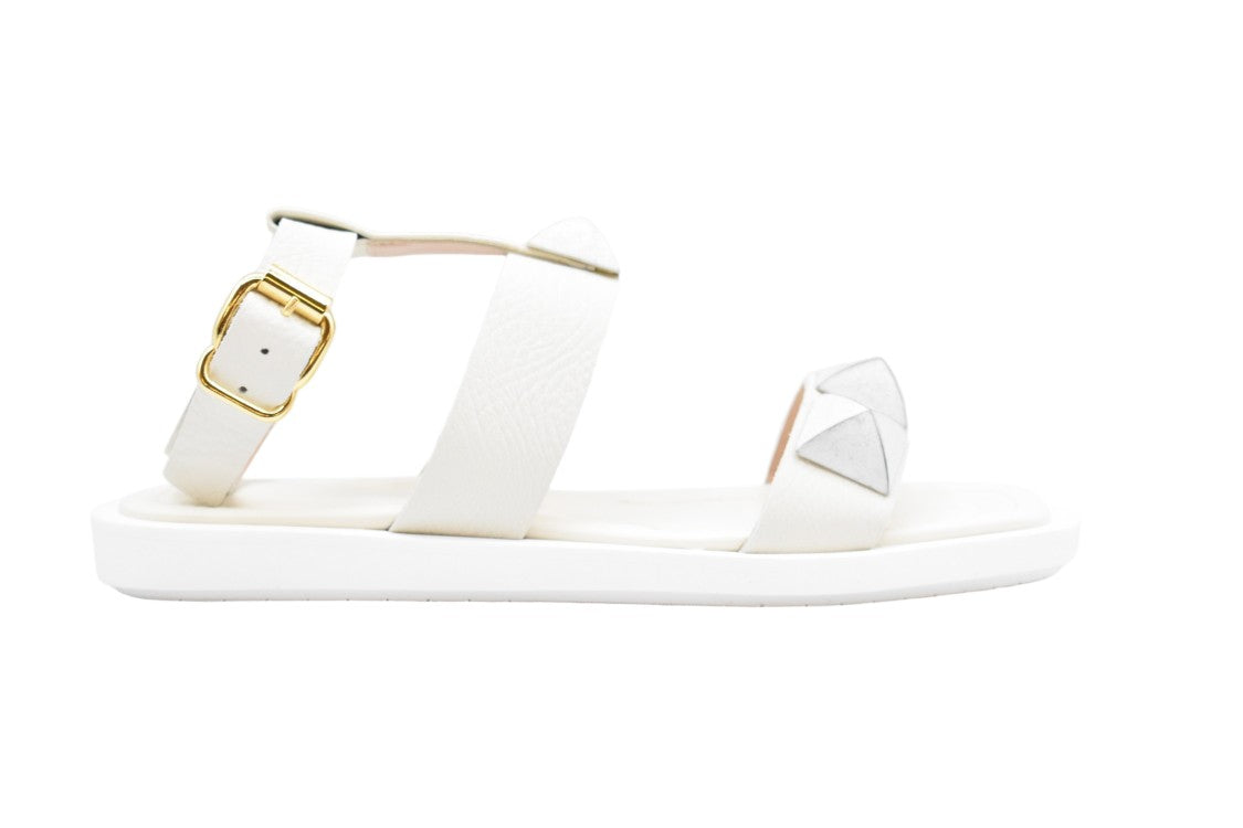 Janet & Janet Flat Sandals With Geometric Embellishments