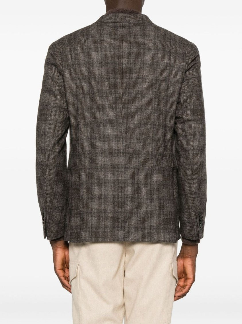 Boglioli Double-Breasted Check Pattern Jacket