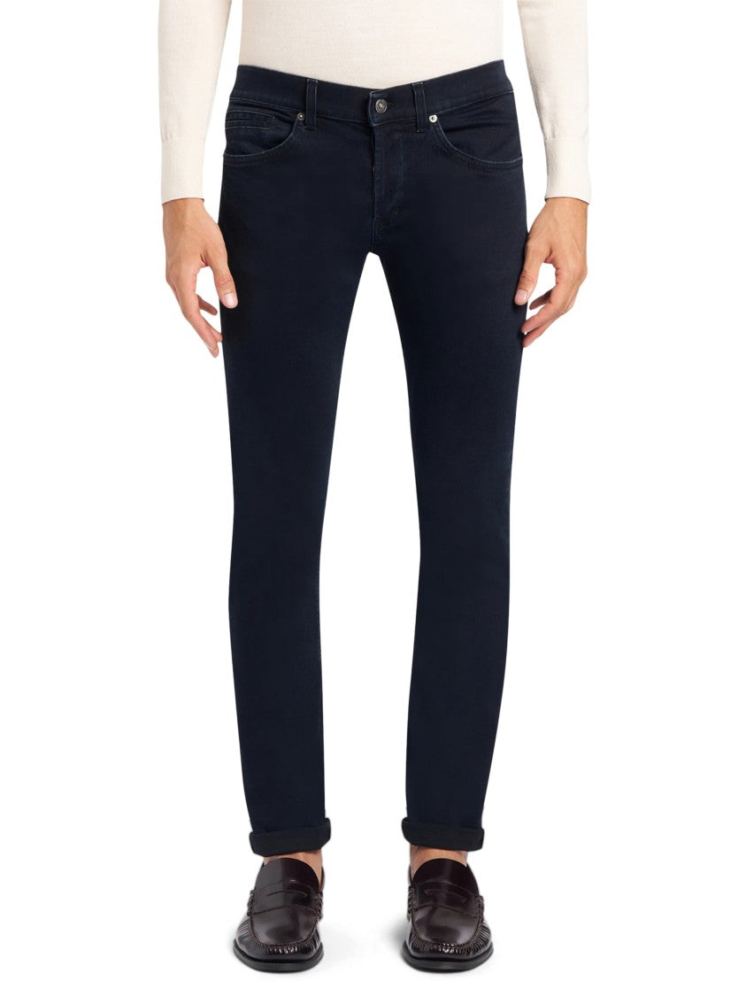 Dondup Slim Fit Navy Trousers