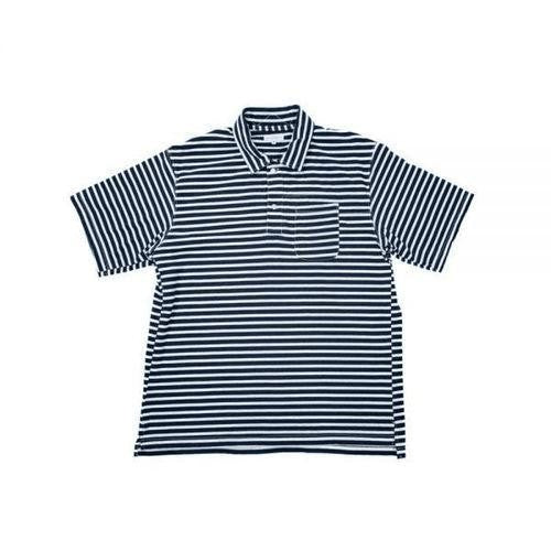 Engineered Garments Horizontal Striped Short-Sleeve Polo Shirt With Classic Collar