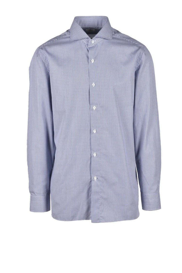 Luigi Borrelli Napoli Cotton Shirt - White/Blue