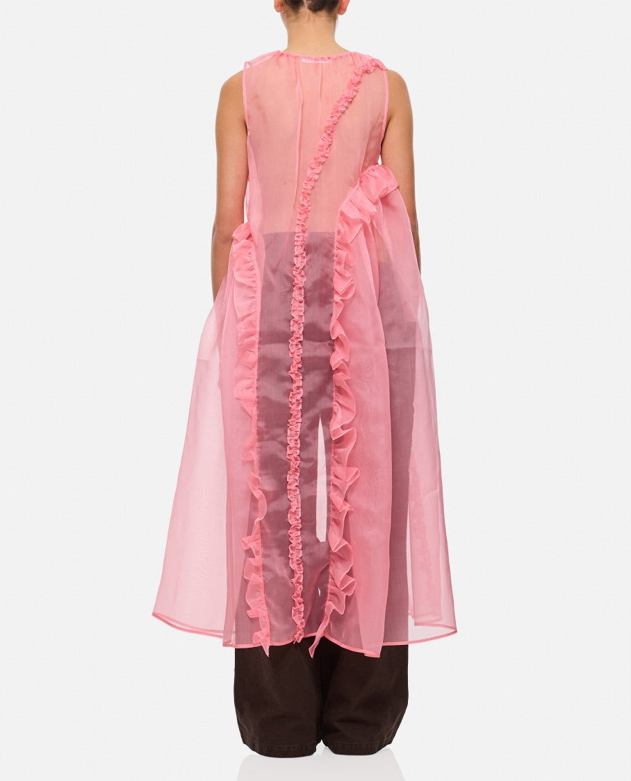 Cecilie Bahnsen Opal Ruffle Silk Satin Dress