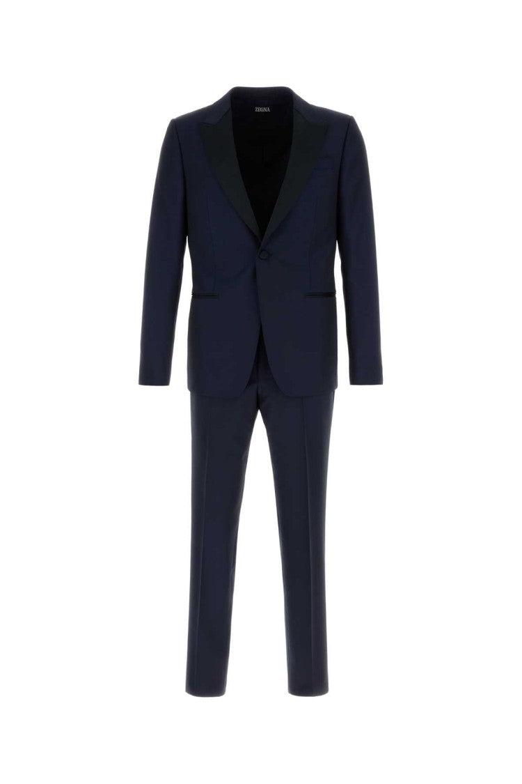 Zegna Navy Blue Wool Blend Tuxedo