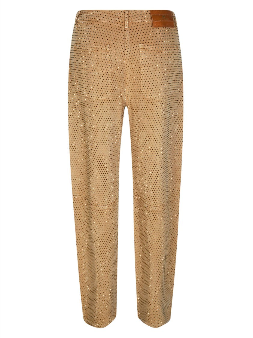 Elisabetta Franchi Straight-Leg Perforated Jeans