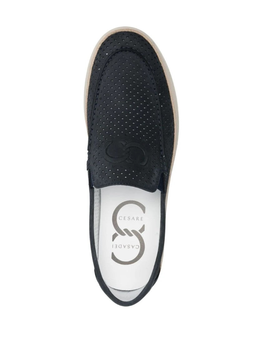 Casadei Nabuk Slip-On Loafers