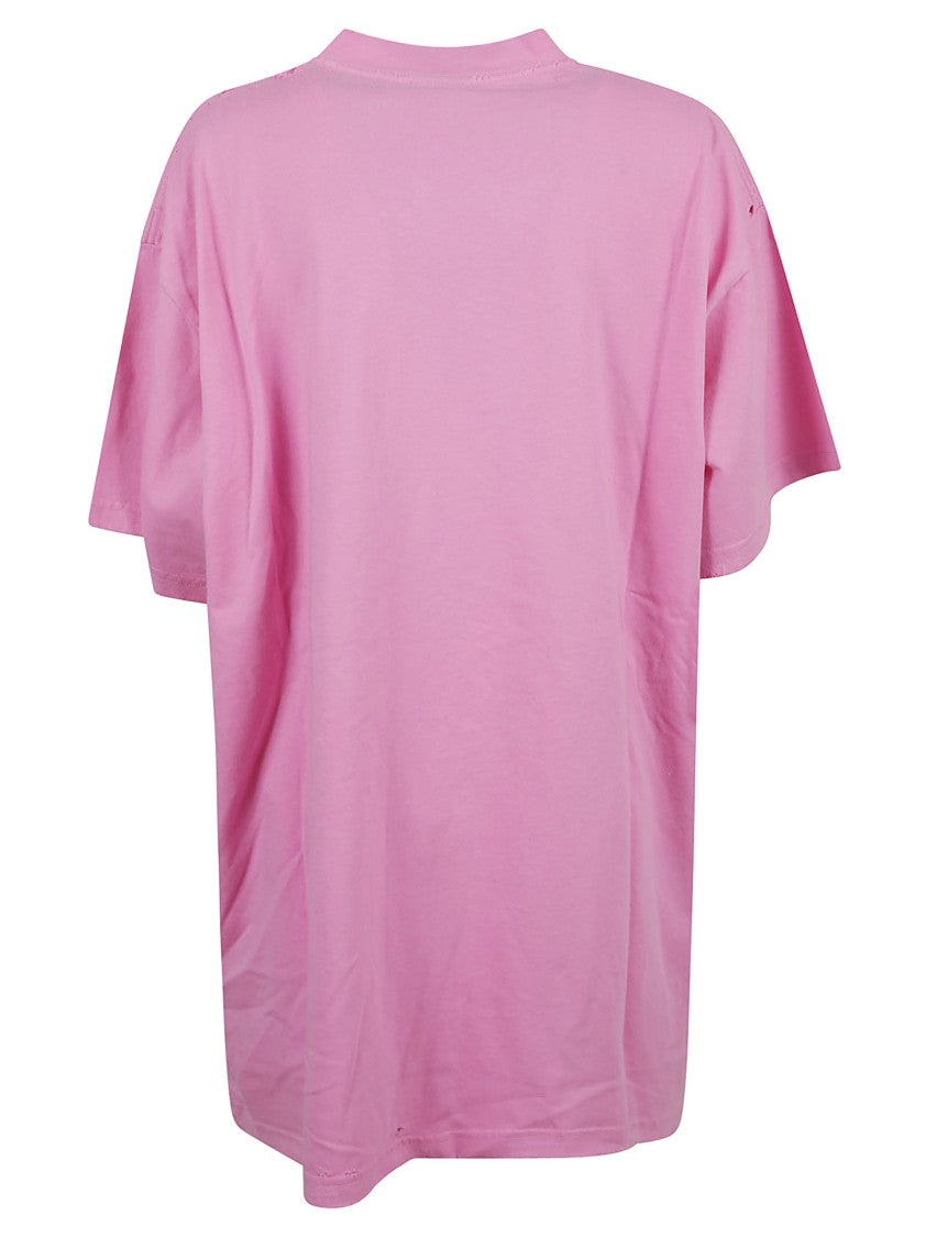Balenciaga Oversized Cotton T-Shirt With Graphic Contrast