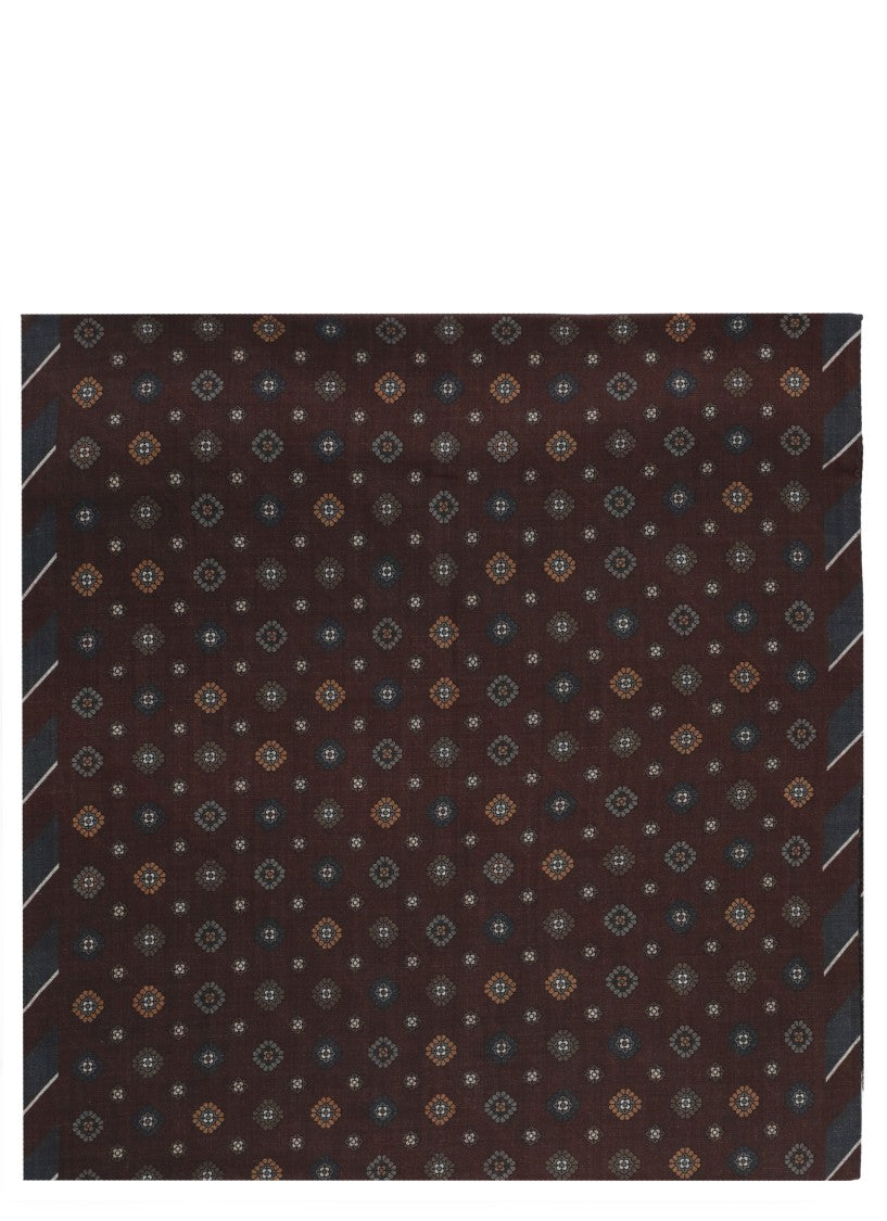 Altea Bordeaux Wool Geometric Scarf