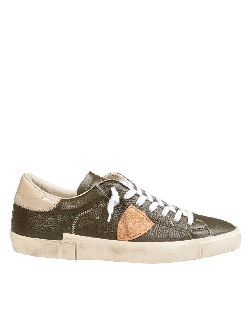 Philippe Model Prsx Leather Sneakers Military Green