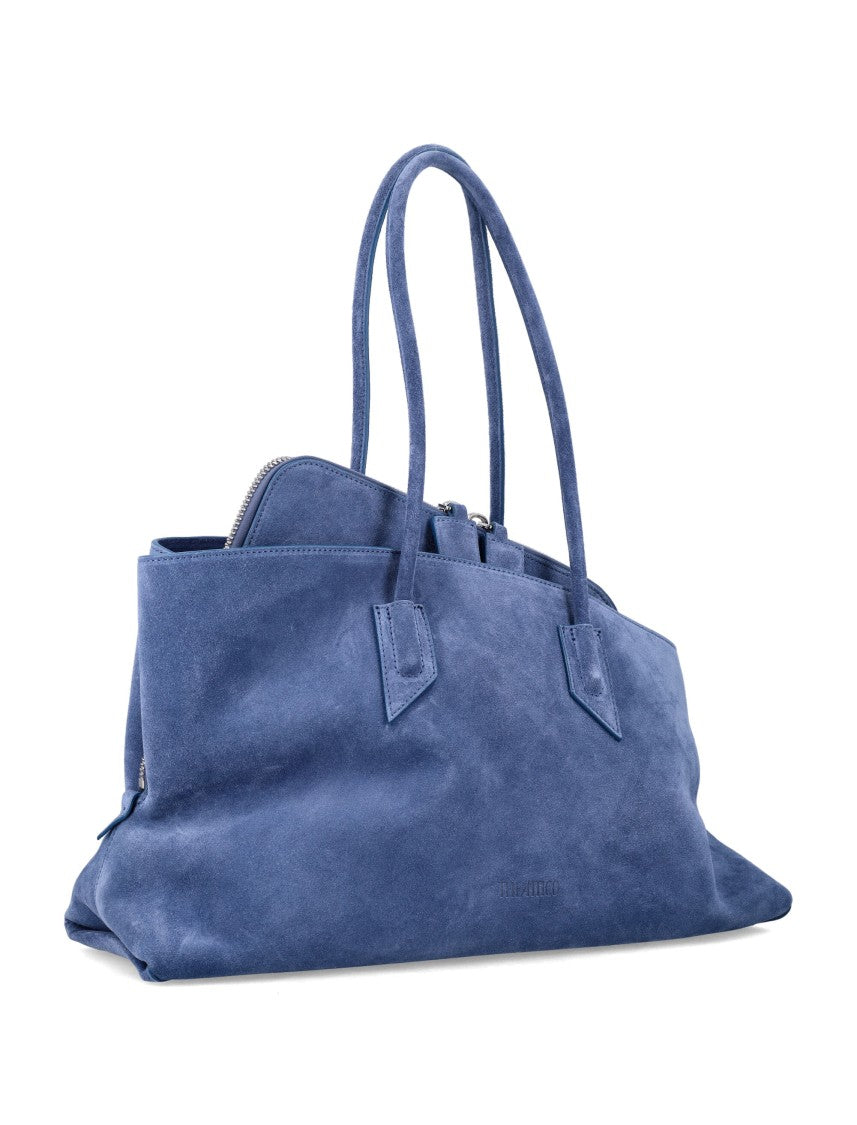 The Attico Medium Suede Tote With Architectural Asymmetrical Design