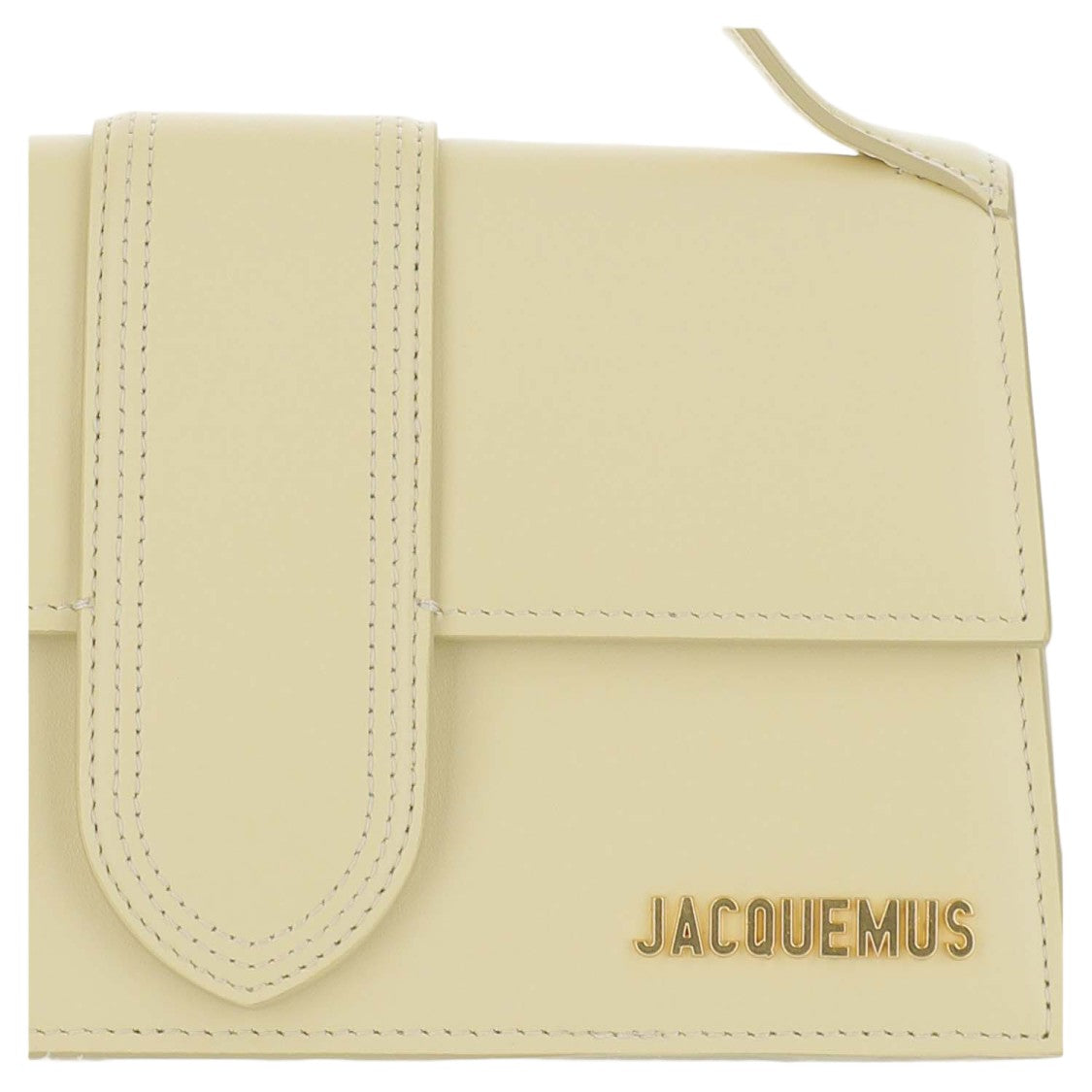 Jacquemus Ivory Leather Bag With Silver Logo