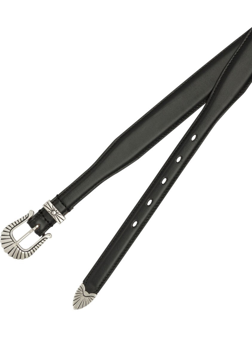 Adriano Meneghetti Black Leather Belt