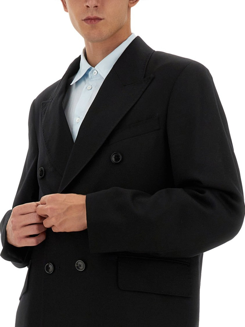 Our Legacy Double-Breasted Blazer With Wide Lapels And Flap Pockets