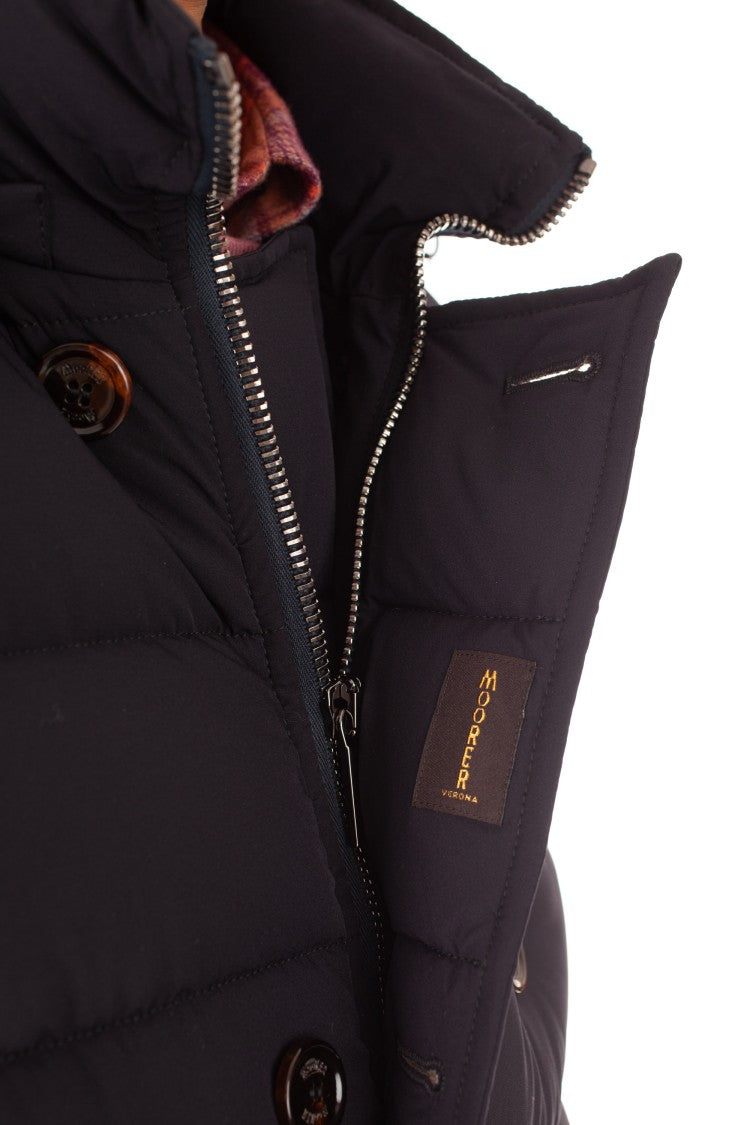 Moorer Florio-Kn Bi-Stretch Nylon Double-Breasted Down Jacket