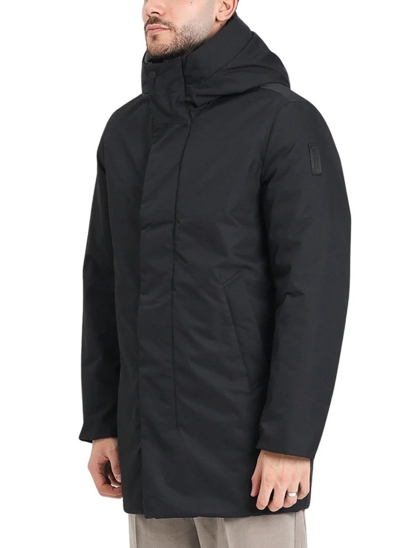 Bomboogie Black Padded Hooded Polyester Coat