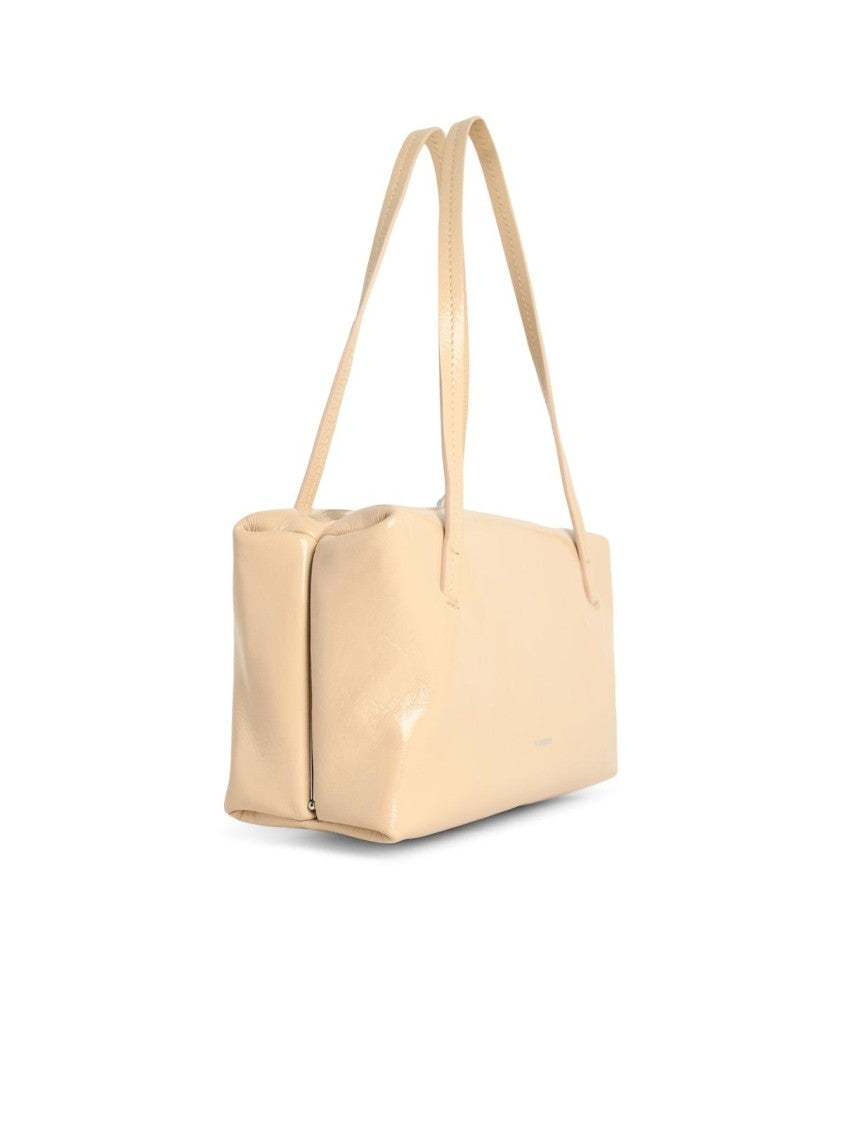 Jil Sander 'Goji Pillow' Small Beige Leather Bag