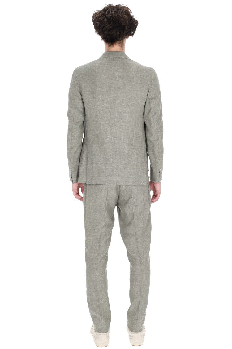 Eleventy Cross-Ply Zegna Fabric Green Suit