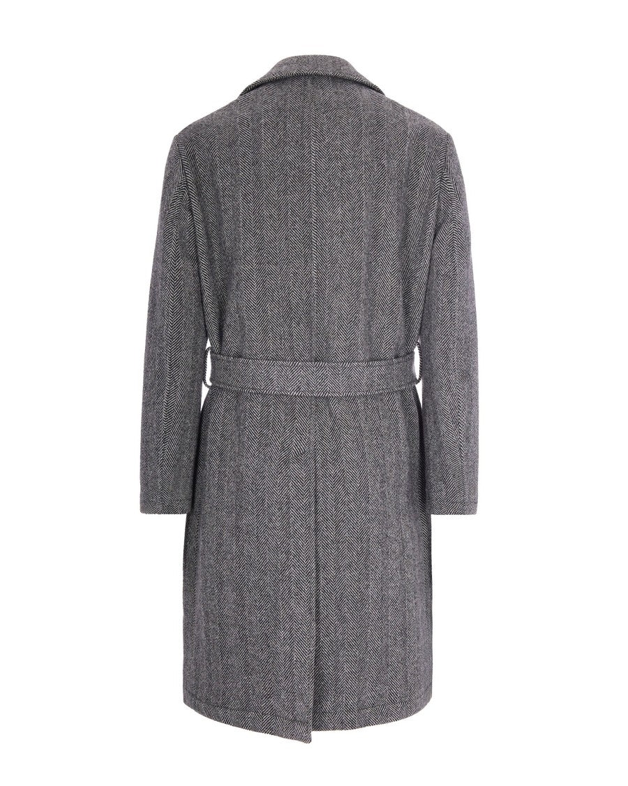 Breras Milano Long Double-Breasted Virgin Wool Coat