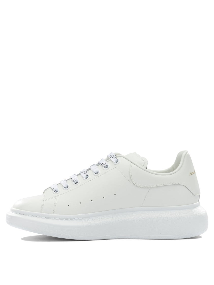 Alexander Mcqueen Premium Leather Slip-On Sneakers With Sculpted Rubber Sole