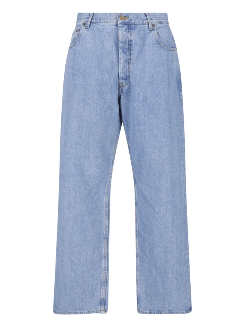 Thom Browne Light Blue Selvedge Denim Straight-Leg Jeans