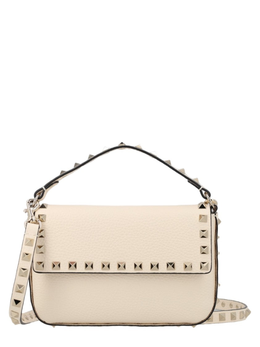 Valentino Garavani Rectangular Pouch Crafted From Textured Calf Leather With Stud Detail