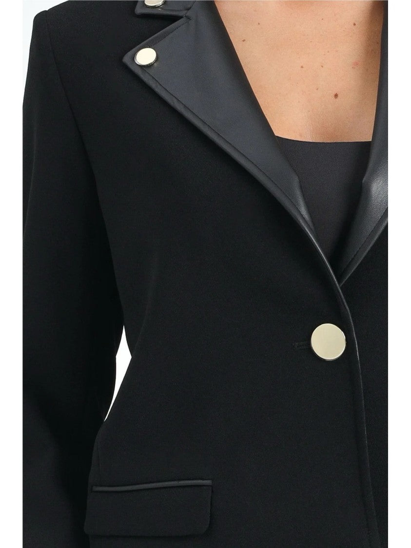 Armani Exchange Black Polyester Short Blazer