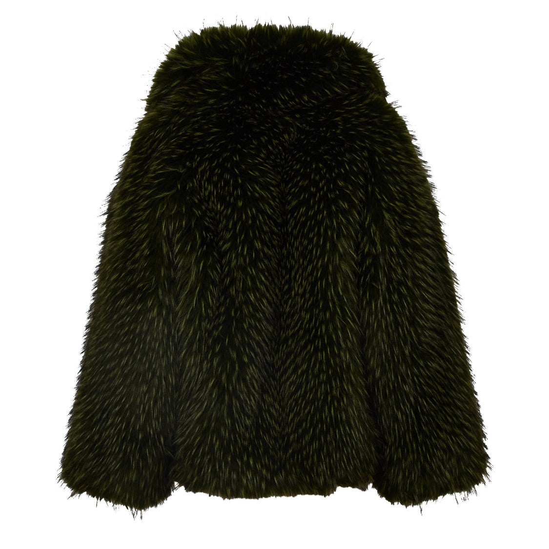 Essentiel Antwerp Green Kastanje Faux Fur Oversized Coat