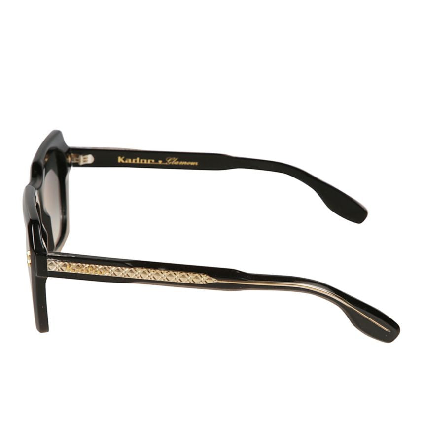 Kador Klara Glamour Oversized Square Frame Black Sunglasses