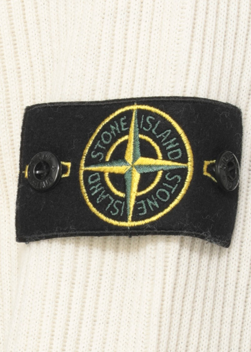 Stone Island Ivory Wool Sweater