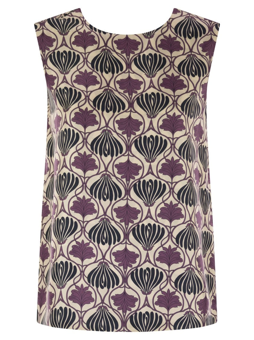 Max Mara Timetop - Reversible Printed Silk Top