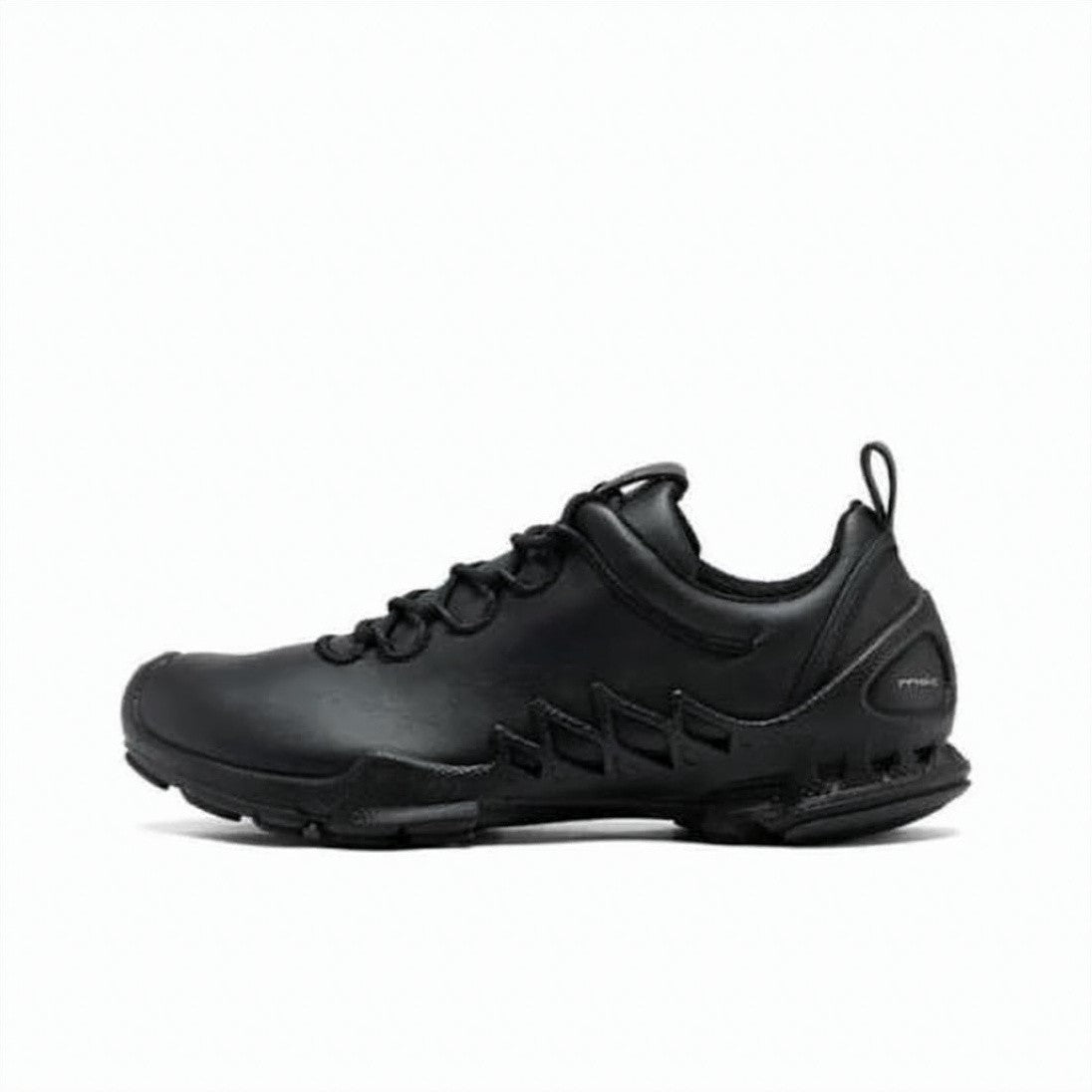 Ecco Black Smooth Leather Matte Outsole Sneakers