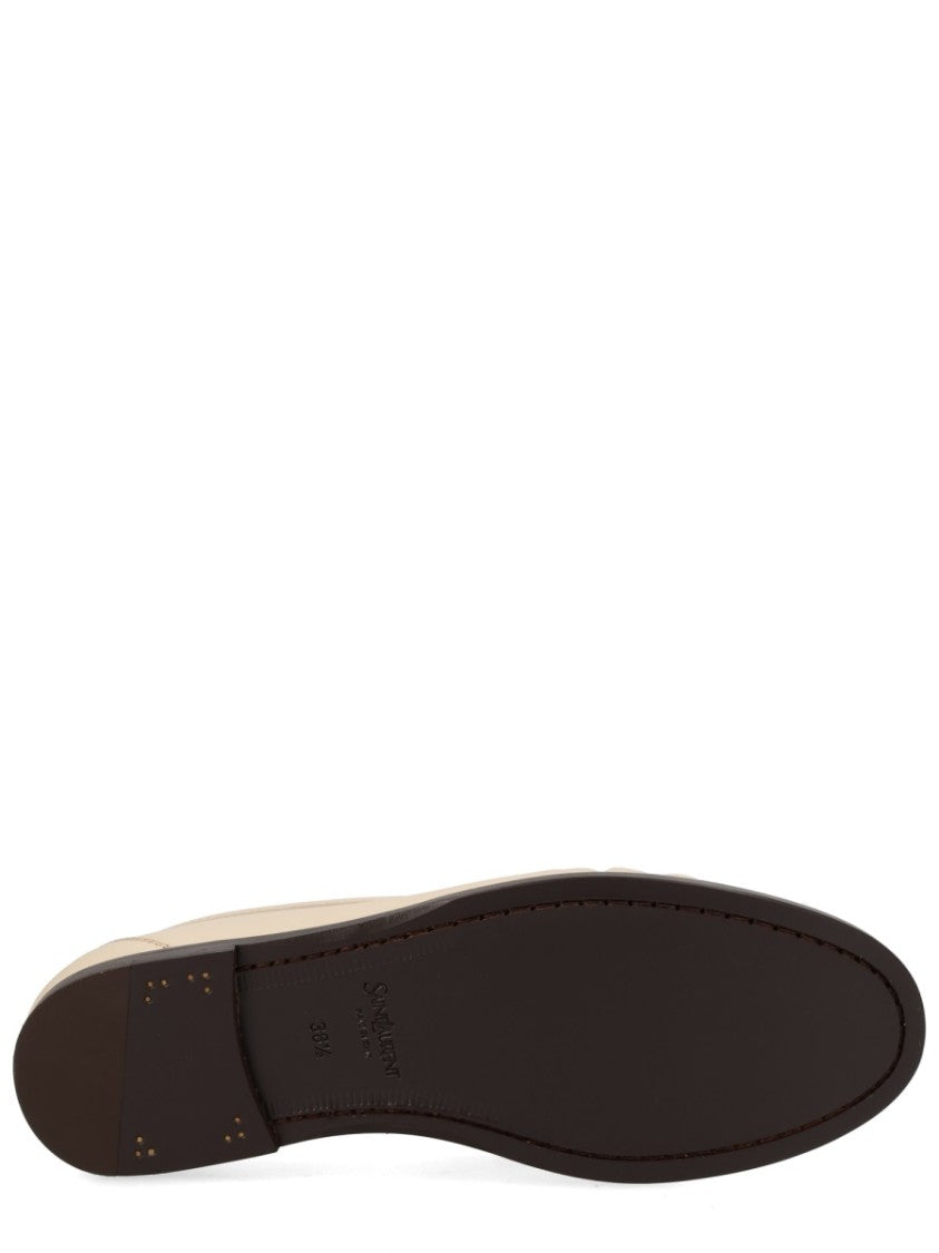 Saint Laurent Laurent Stitched Calf Leather Moccasins