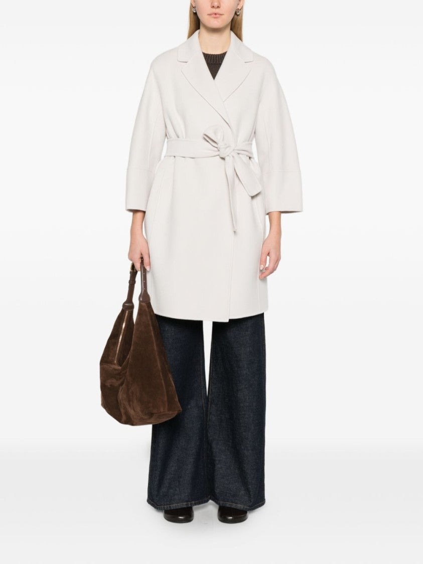 Max Mara Tailored Virgin Wool Coat With Notched Lapel