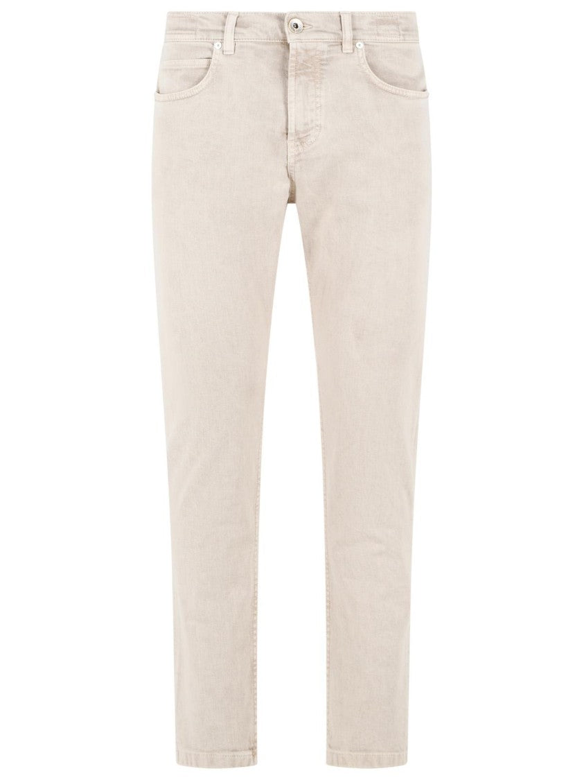 Eleventy Jeans In Denim Stretch Beige