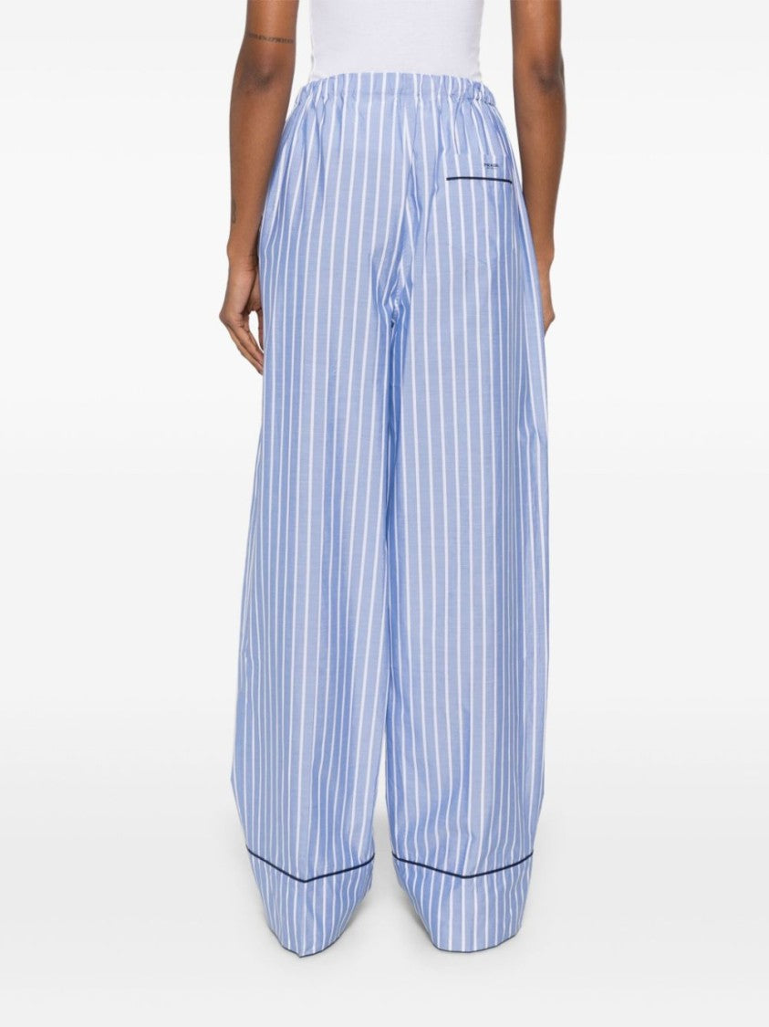 Prada Classic Striped Trousers With Relaxed Fit