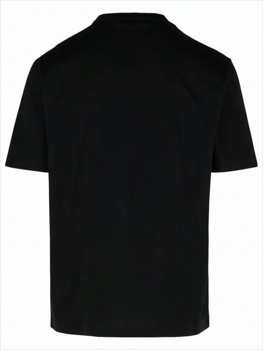 Versace Classic Black T-Shirt With Bold Logo And Gold Chain Motif