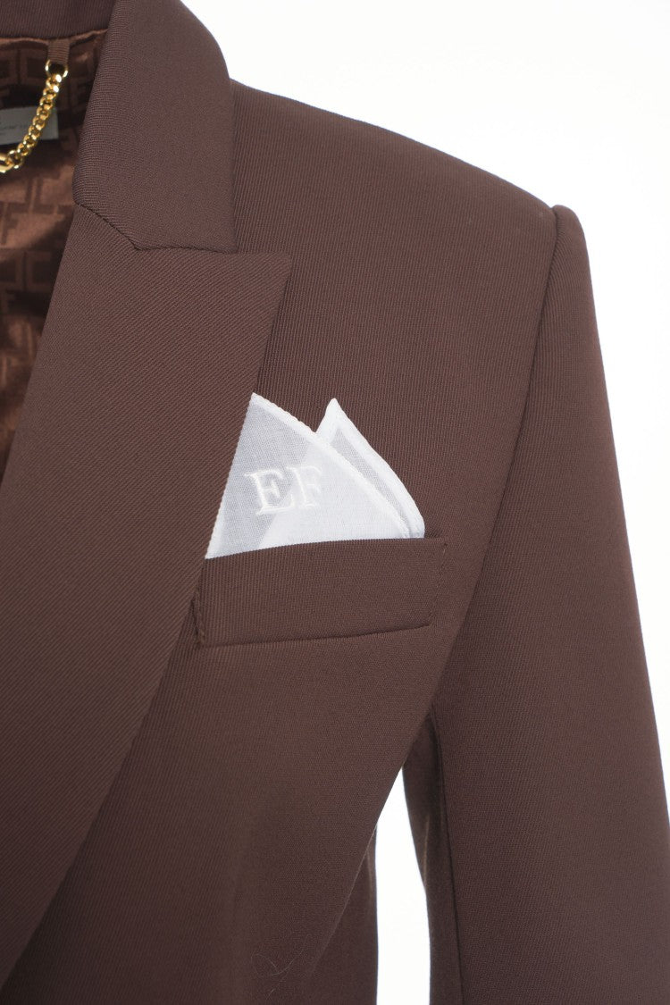 Elisabetta Franchi Tailored Single-Button Blazer With Flap Pockets