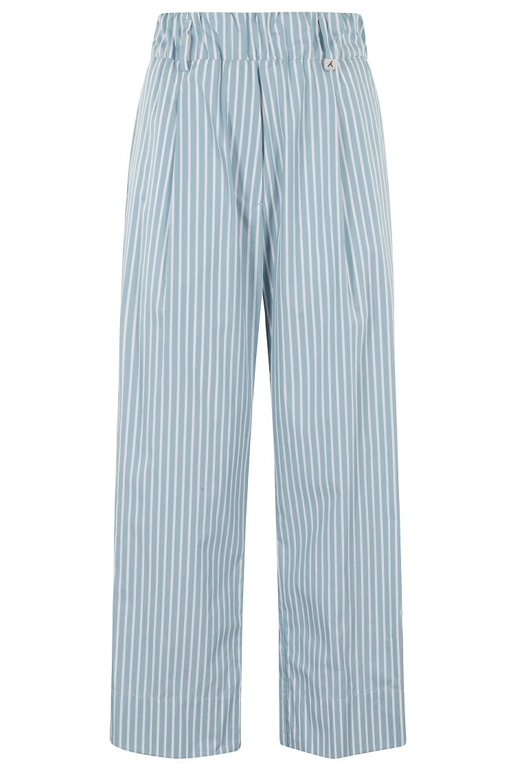 Myths Lightweight Striped Pants With Elasticized Waistband