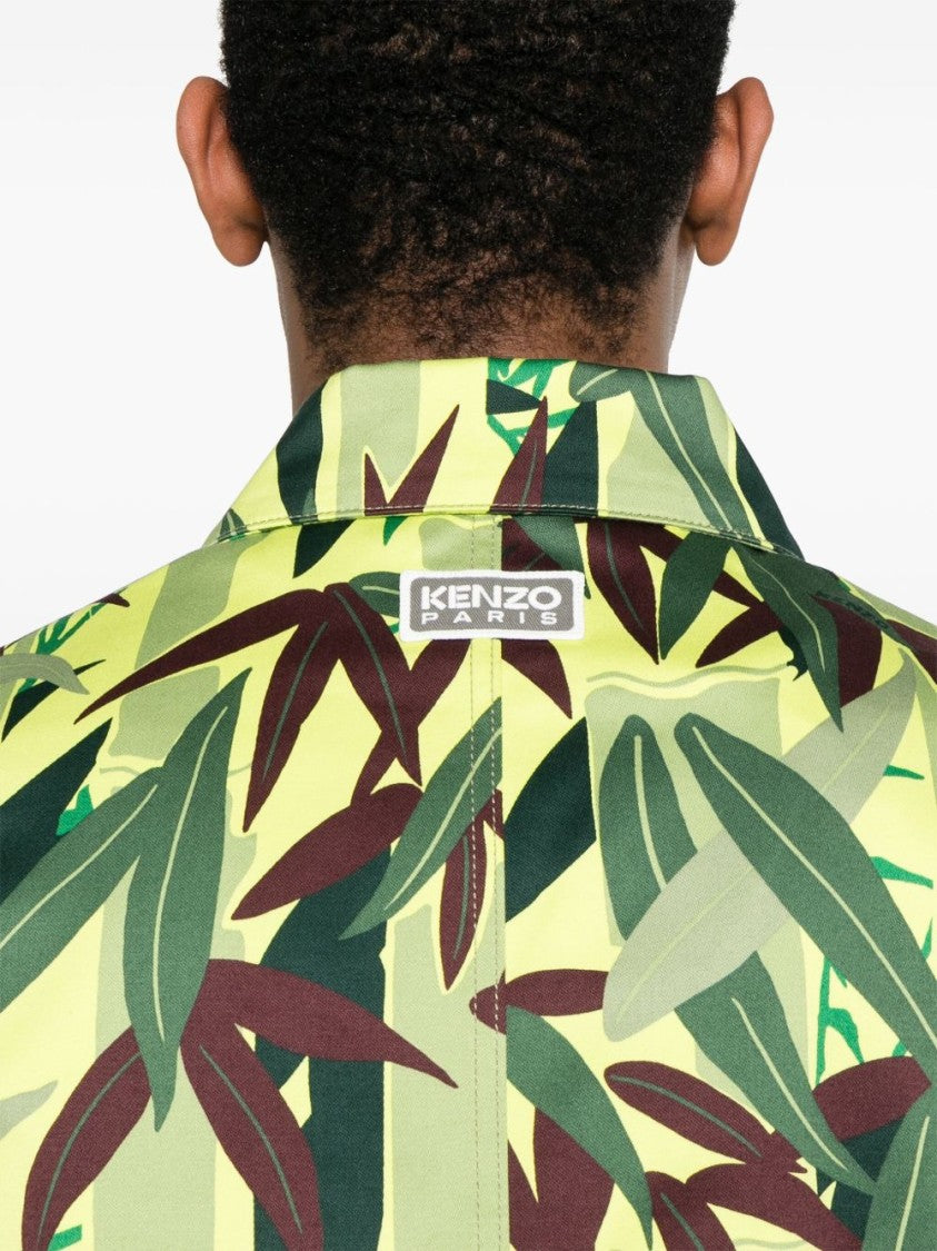 Kenzo Avocado Green Rear Logo Patch Jacket