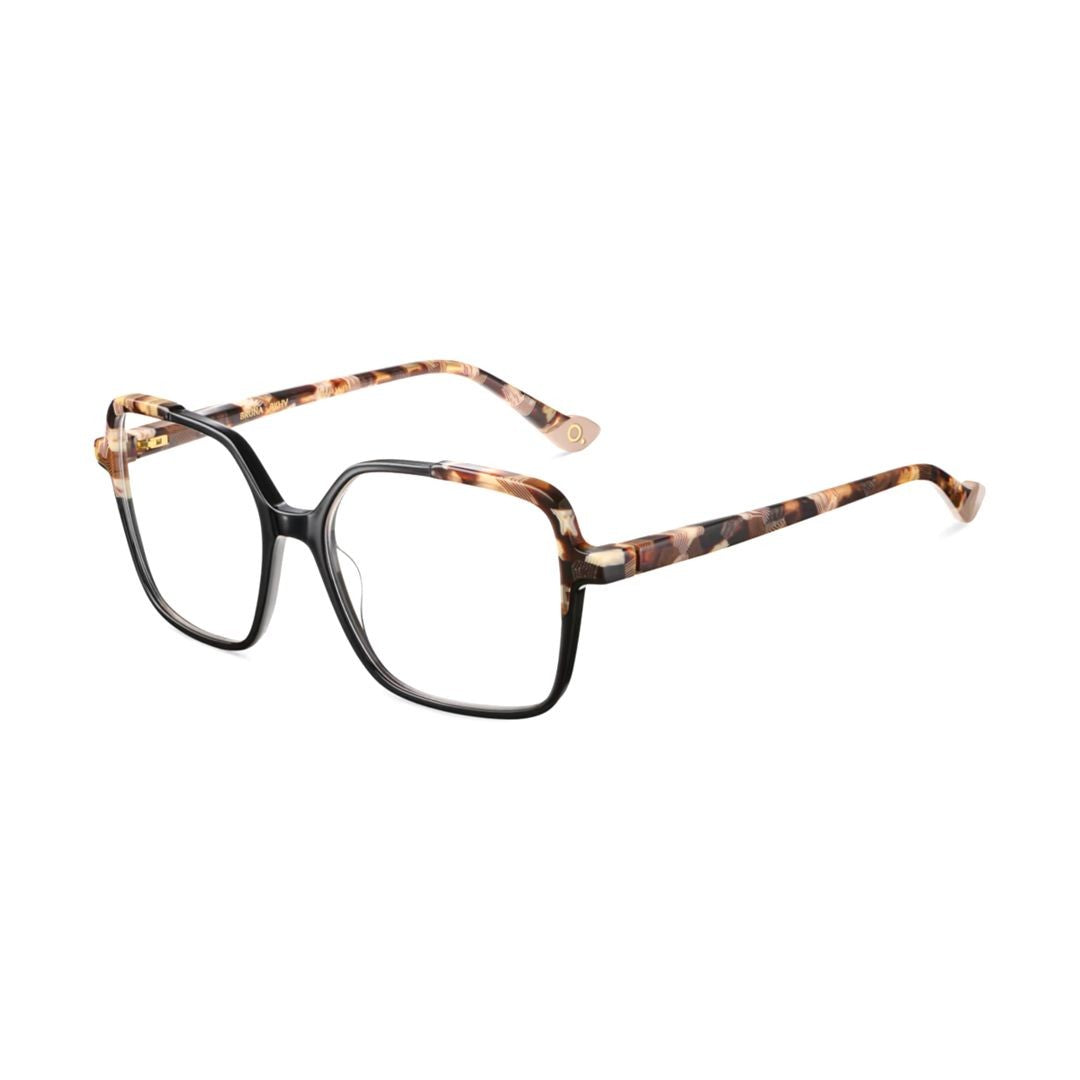 Etnia Barcelona Bruna Geometric Square Frame Eyeglasses With Tortoiseshell-Patterned Temples