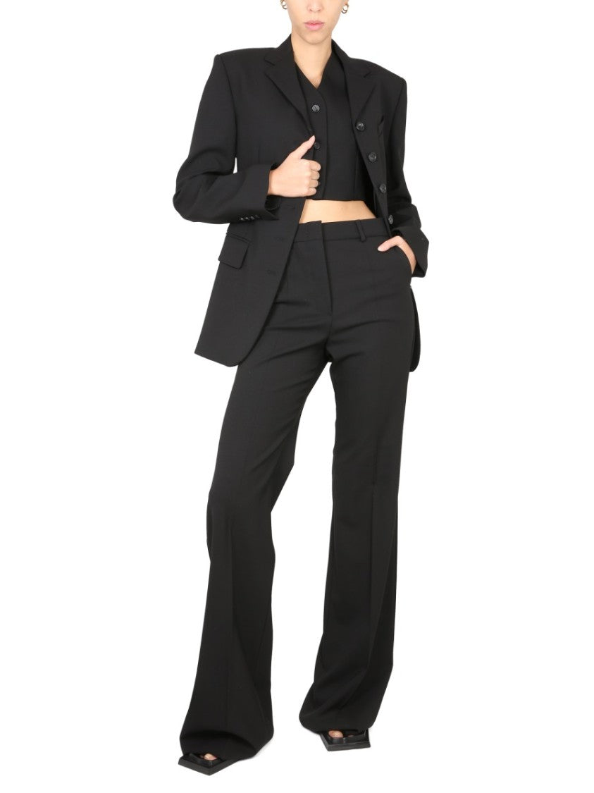 Max Mara Single-Breasted Jacket With Mirror Lapels And Tailored Finish