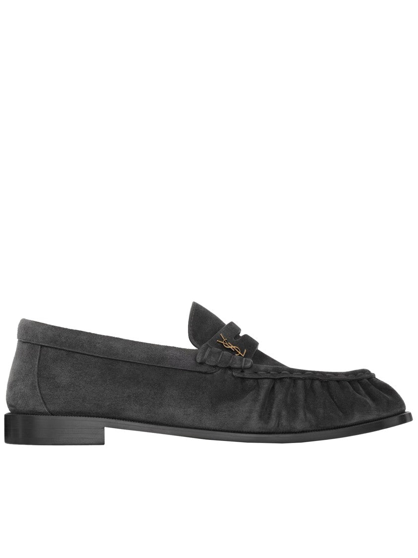 Saint Laurent Grey Le Loafer 15 Suede Loafers