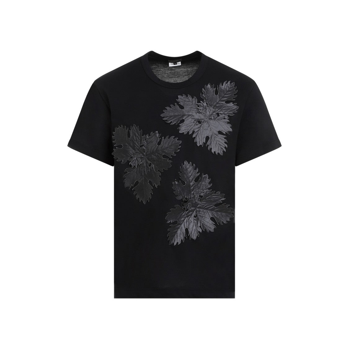 Comme Des Garçons Black Printed Leaf T-Shirt